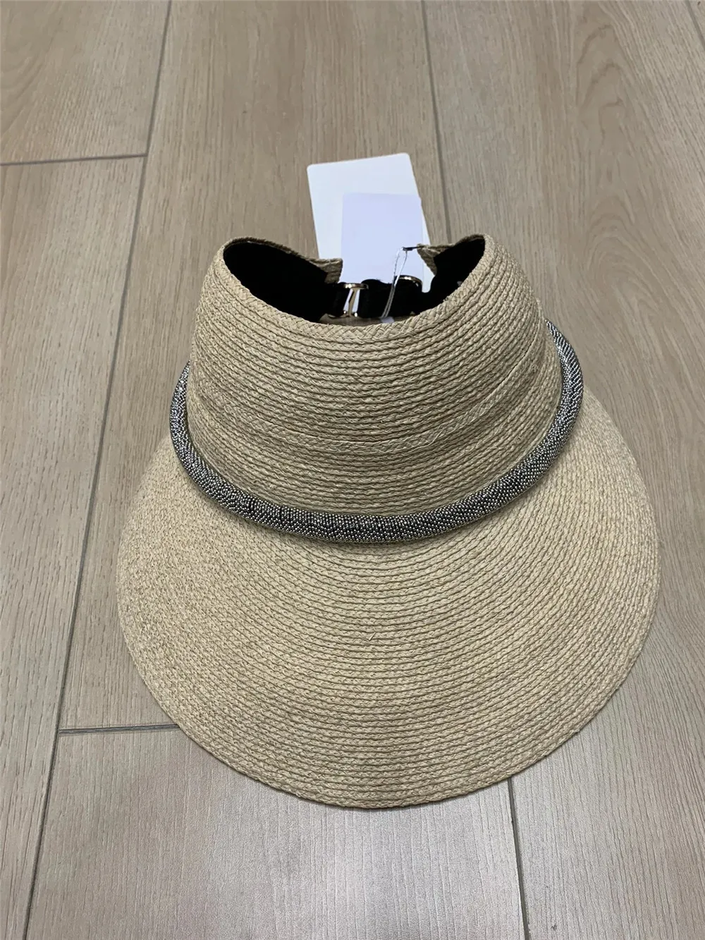 High-Quality Braided Beaded Hollow Saptraw Cap Female Sun Hat