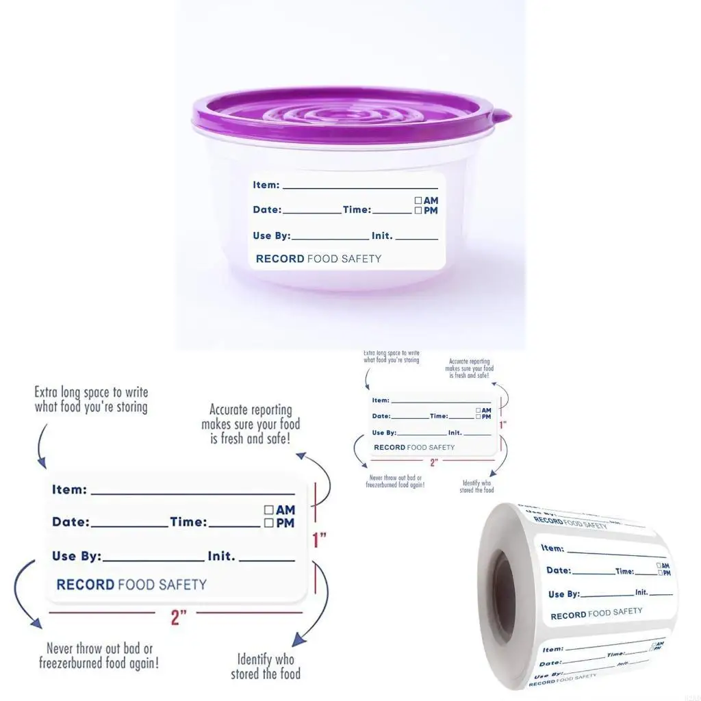 62KD Labels Sticker Safe Storage Label for Glass Metal Jars