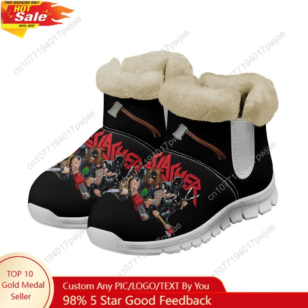

Axeslasher Heavy Metal Rock Band Snow Boots MensWomens Teenager Shoes Keep Warm Casual Winter Outdoors Boot Lightweight Sports