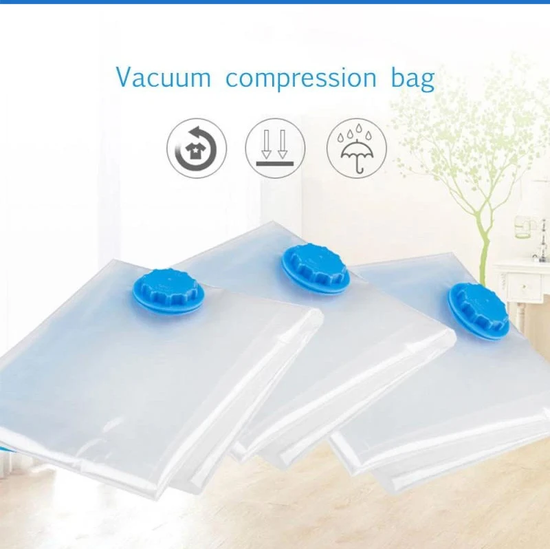 /5pcs Vakuum-Aufbewahrung beutel mit Handpumpe für Bettdecken Kleidung Kissen Bettwäsche Decke Aufbewahrung sparer mehr Kompression – Detail 2