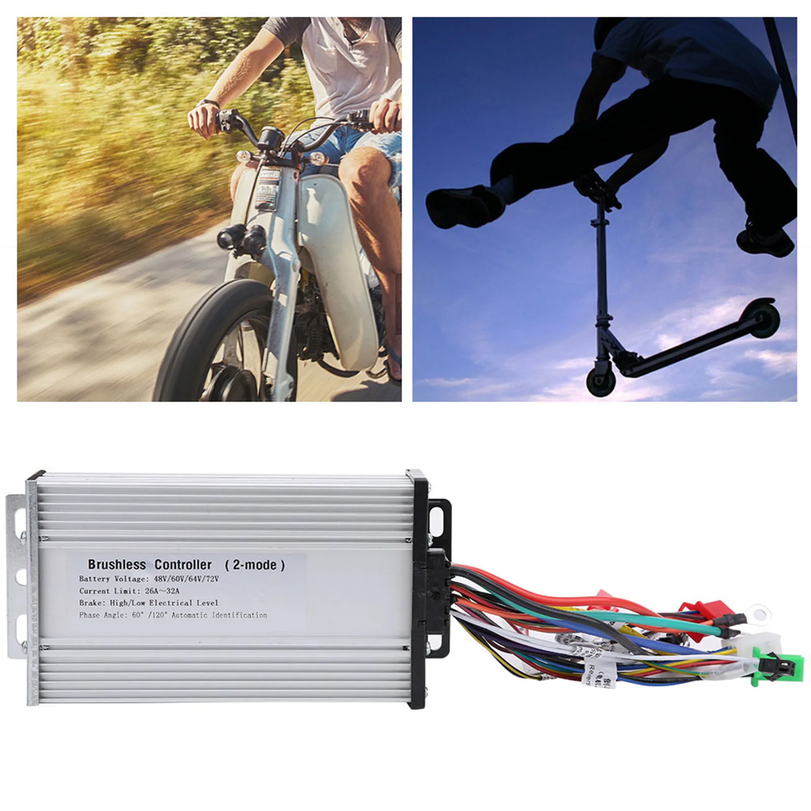 

ZK20 12Tube Dual Mode Rectangula E‑Bike Brushless Speed Motor Controller for Electric Scooter
