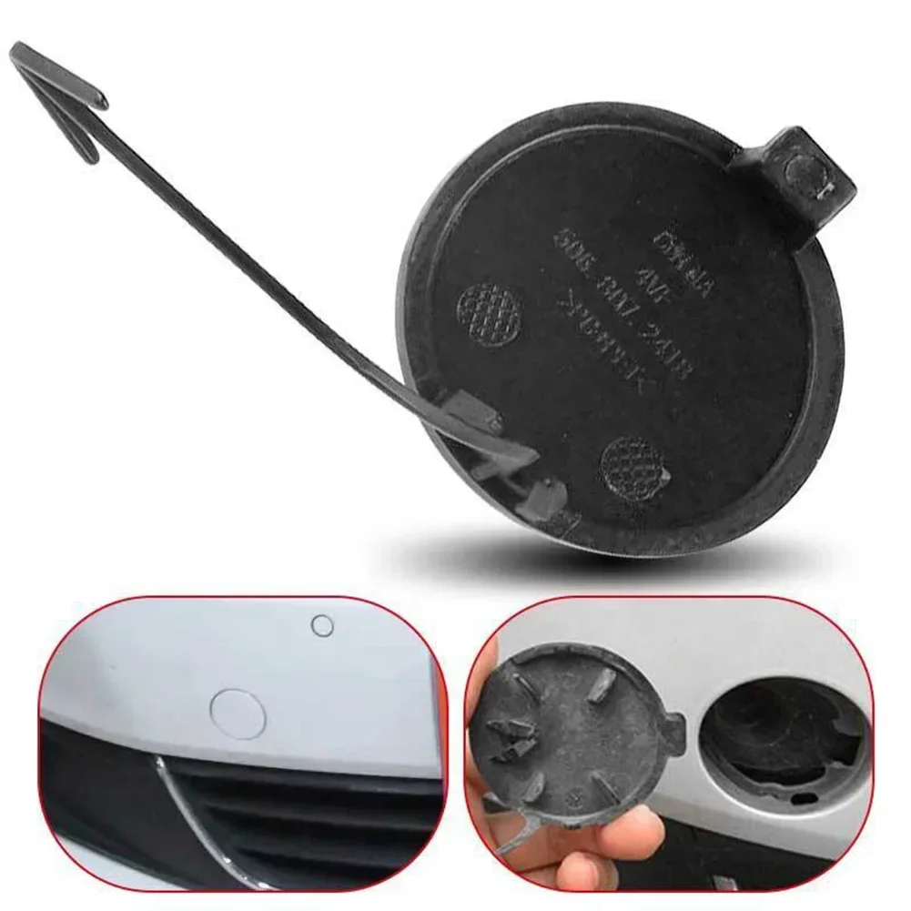 1x Car Front Bumper Tow Hook Eye Cover Lid For Jetta MK6 2011-2014 Car Bumper Towing Cap Unpainted 5C6807241 Exterior Parts