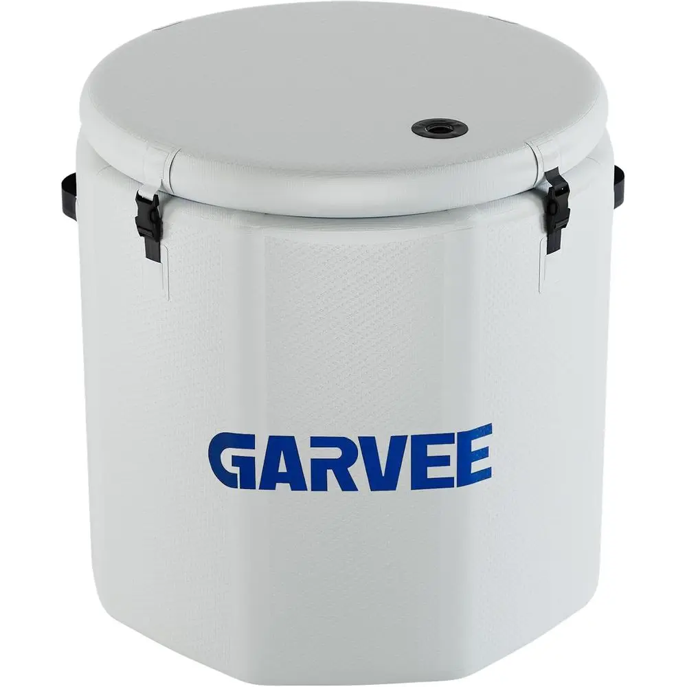 

Ice Bath Tub for Athletes, Compatible with Water Chillers, 186-Gallon Inflatable Cold Plunge Tub with Insulated Lid, Portable fo