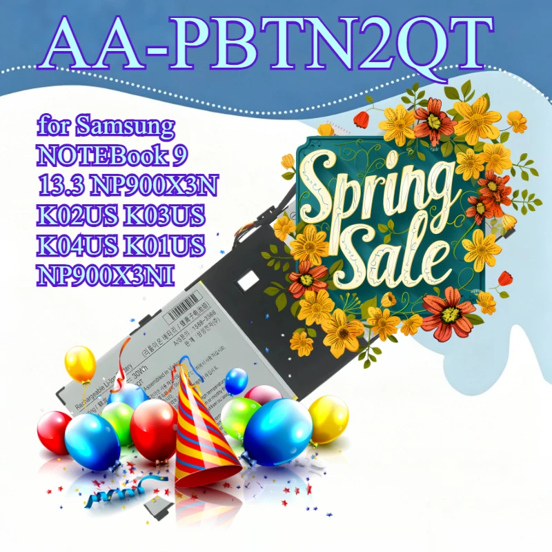 

AA-PBTN2QT 7.6V 30Wh Laptop Battery for Samsung NOTEBook 9 13.3 NP900X3N K02US K03US K04US K01US NP900X3NI