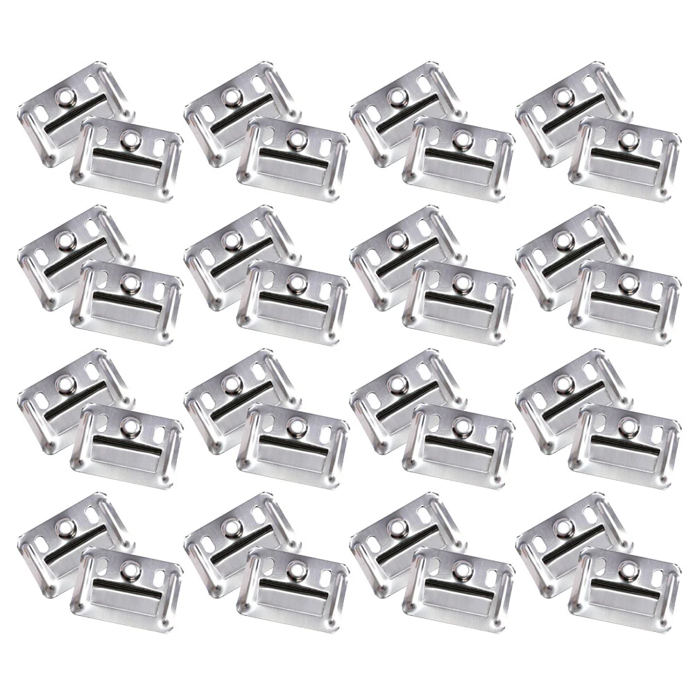 100 Pcs Bracket Bamboo Fiber Board Baby Wall Mounted Shelves Paneling Kit Screws Stainless Steel Connector