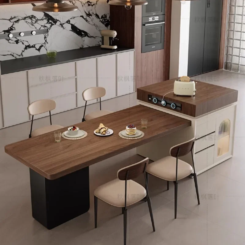Extendable Wood Dining Table Modern Extending Luxury Kitchen Dining Table Designer High Space Saving Muebles Salon Furniture
