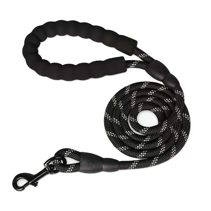 1.5m Dog Leash Reflective Rope for Medium Dogs Thick 1.2cm Durable Lead Soft Grip Handle 360° Swivel Anti Tangle Pet Walking
