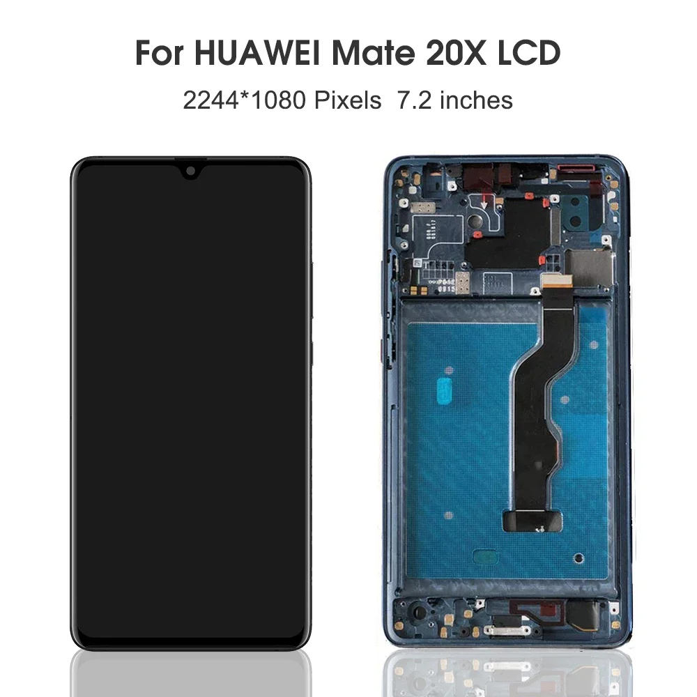 For HUAWEI Mate 20X 7.2\'\'For  Mate 20 X EVR-L29 AL00 TL00 LCD Display Touch Screen Digitizer Assembly Replacement