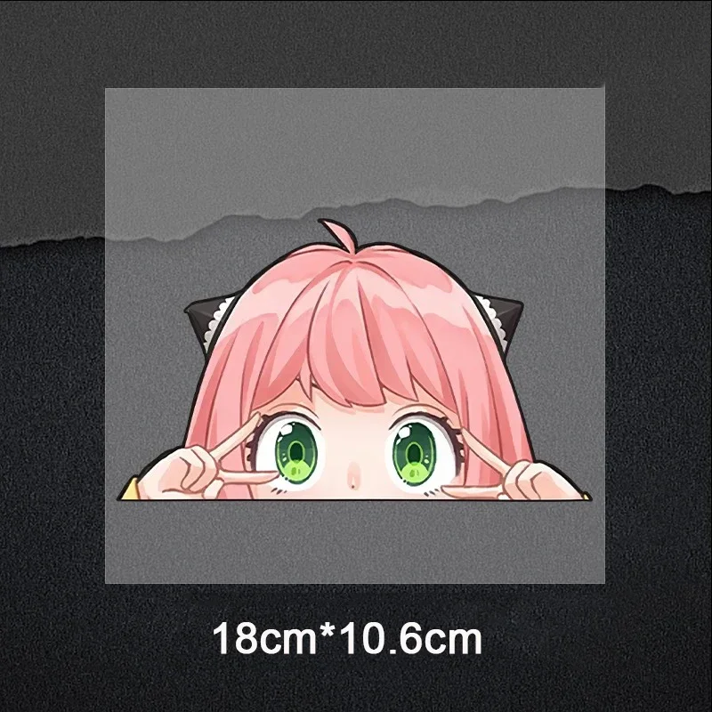 

Ania Fujie Spies' Homecoming Head Facial Bag Body Door Cartoon Sticker anime Creative Reflective "MY CAR IS SLOW"Sticker