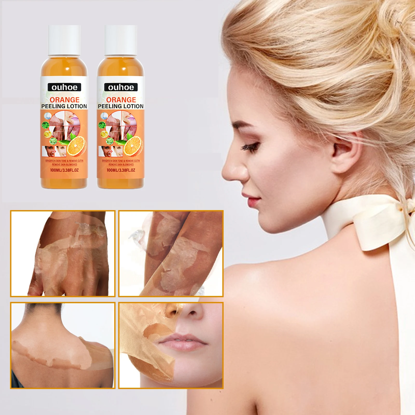 Orange Peeling Lotion Peeling Oil 100ml Body Lotion Gentle Exfoliation Gel Tearable Ramen Wax Orange Peeling Lotion