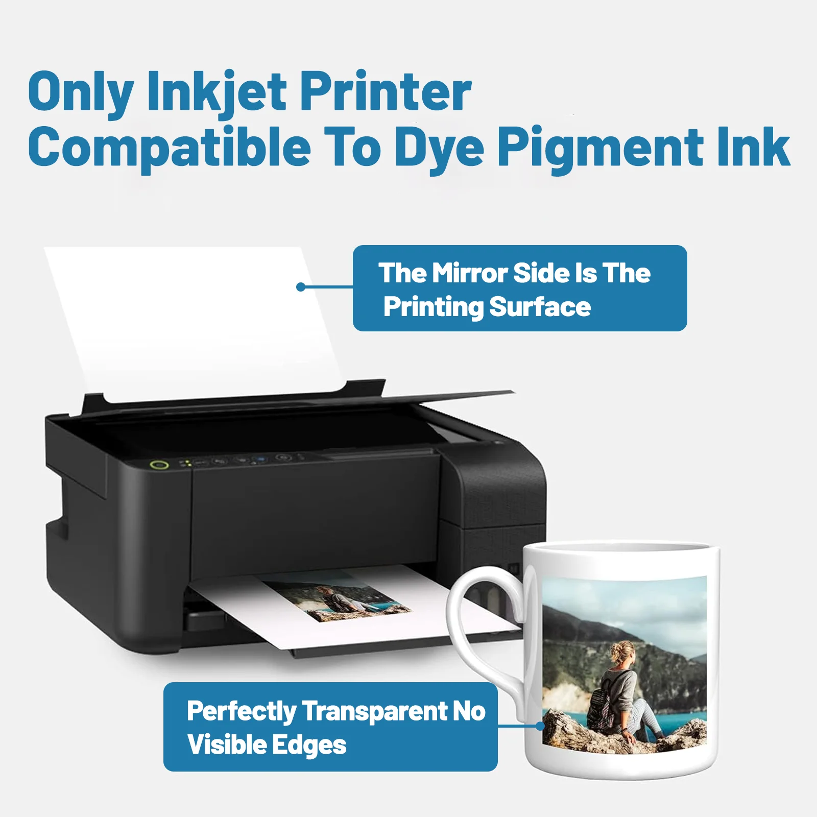 10 أوراق لتقوم بها بنفسك A4 النافثة للحبر زلاجة مائية ورق نقل مائي 8.3x11.7 بوصة ورق نقل المياه الشفاف للطابعة النافثة للحبر