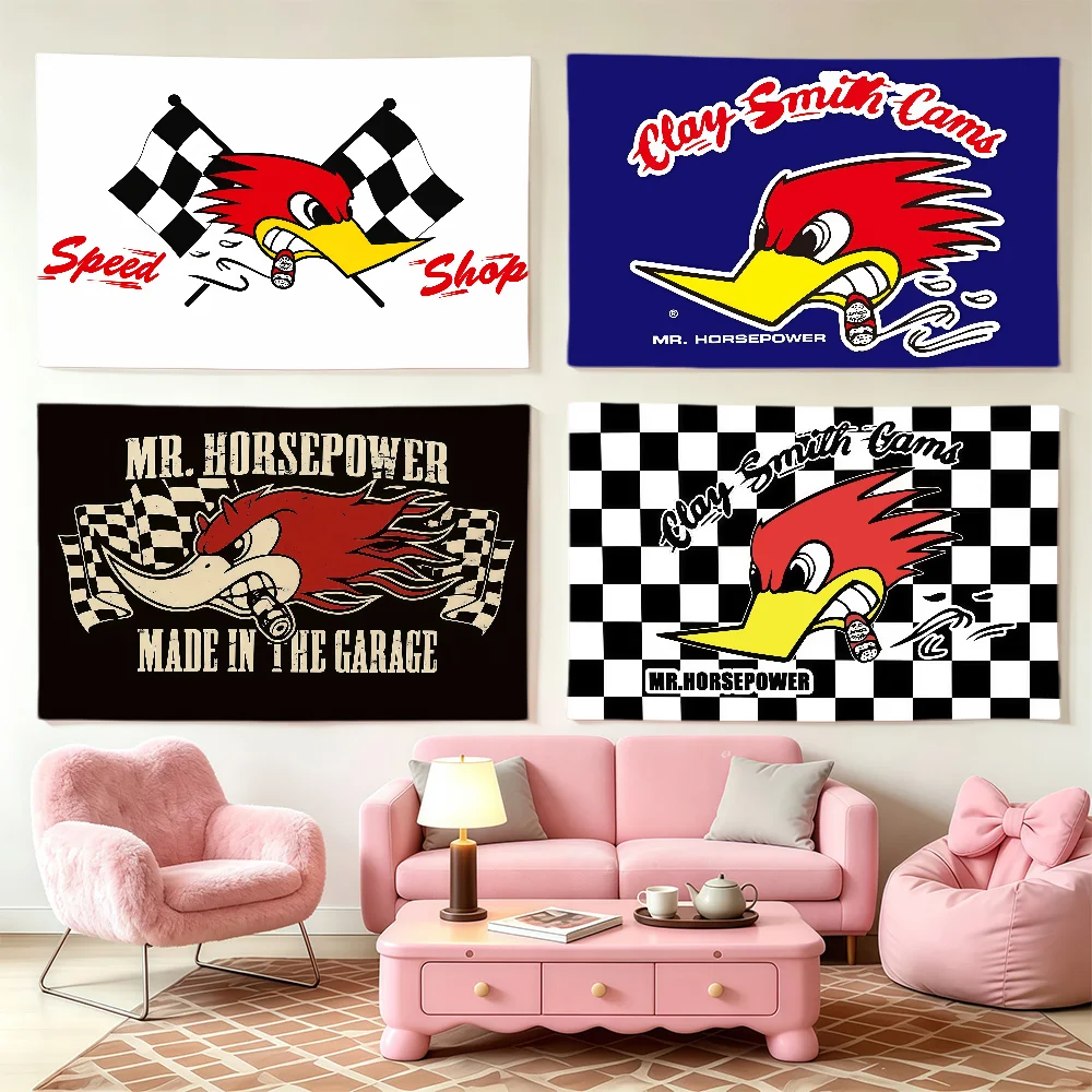 Mr.Horsepower Clay Smith Cams Flag Flag Club Interior Wall Creative Pattern Living Room Wall Art Party Outdoor Decor