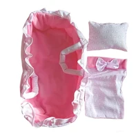 Adaptable aux poupées de moins de 35 cm, présentant un joli panier à tirer à la main, idéal pour les poupées à habiller, accessoires pour maison de poupée, jouets et cadeaux pour filles. 5