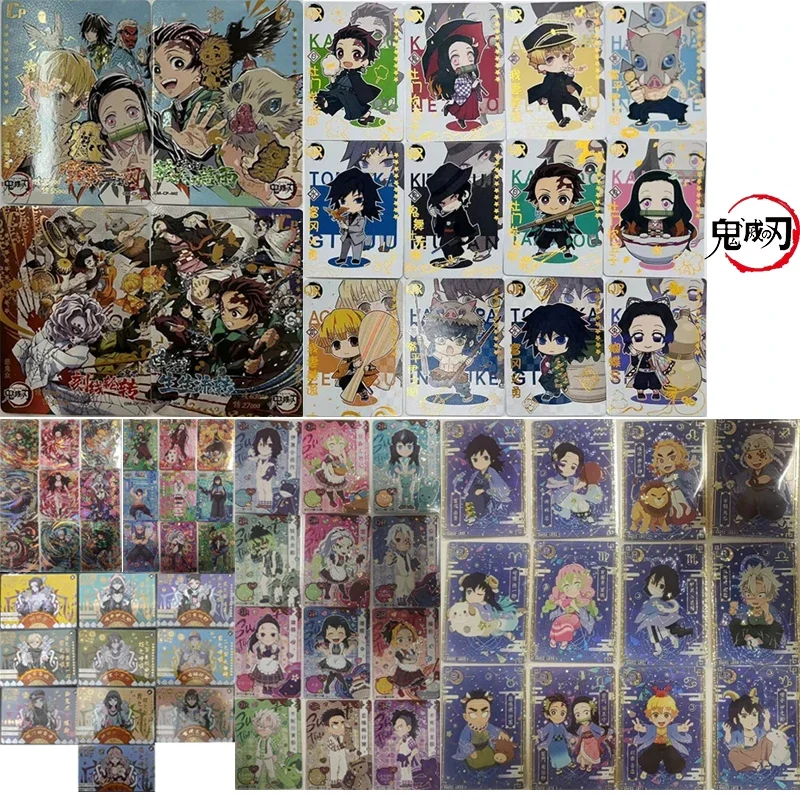 Anime Demon Slayer SP SSP CP QR LR UR PTR Set of Cards Kamado Nezuko Kanroji Mitsuri Kochou Shinobu Christmas Birthday Gift Toys