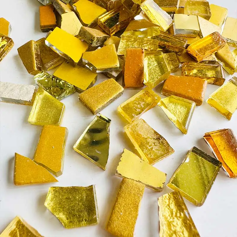 

Diy taobao 100g Irregular colored fragments DIY creative craft Mosaic mosaic art Glass granules Translucent 91