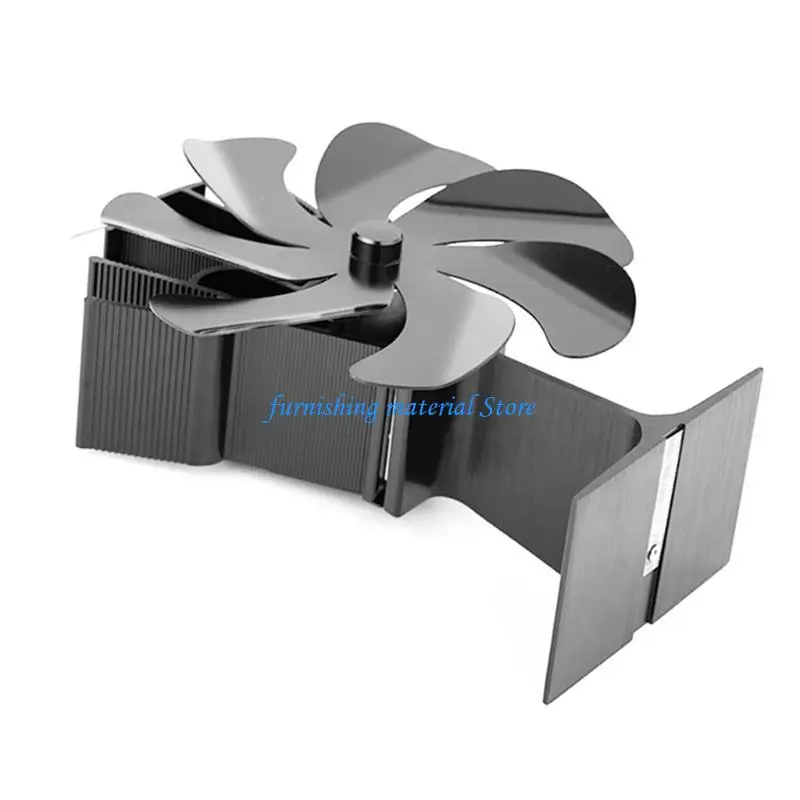 Y5GD 7 شفرات لحرق الخشب، مروحة مدفأة حريق حقيقية، كفاءة مروحة الموقد الخشبي