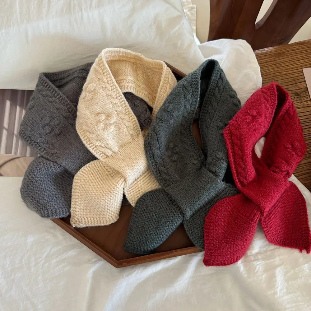 Fashion Warm Kids Winter Scarf Thick Soft Knitted Scarf Korean Cute Children Shawl Baby Boys Girls