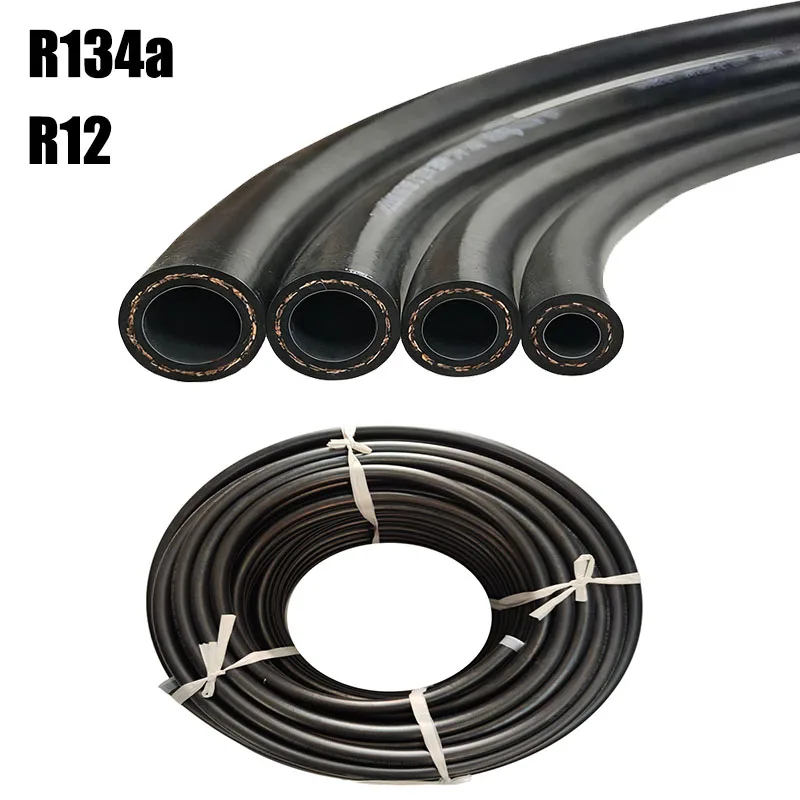 R12 R134a AC Thick Wall Hose Air Conditioning/Car Fluorinated Tube Leak-Proof Pressure Resistant Refrigerant Rubber Hose Pipe