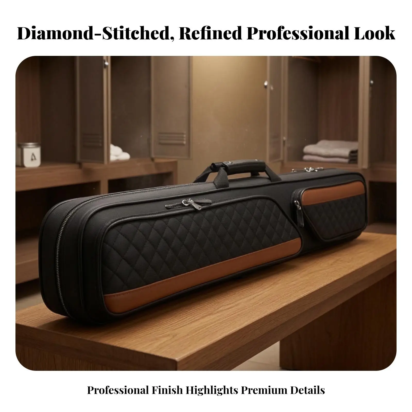 Pool Cue Bag Case for Billiard Stick with Top Carry Handle Padded Body for Impact Protection Snooker Equipment Storage