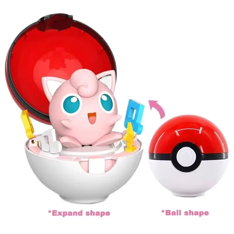 12 Styles Pokemon Action Figure Transformation Pokeball Pikachu Scalable Anime Figure Doll Children Boy Deformation Toys Gifts