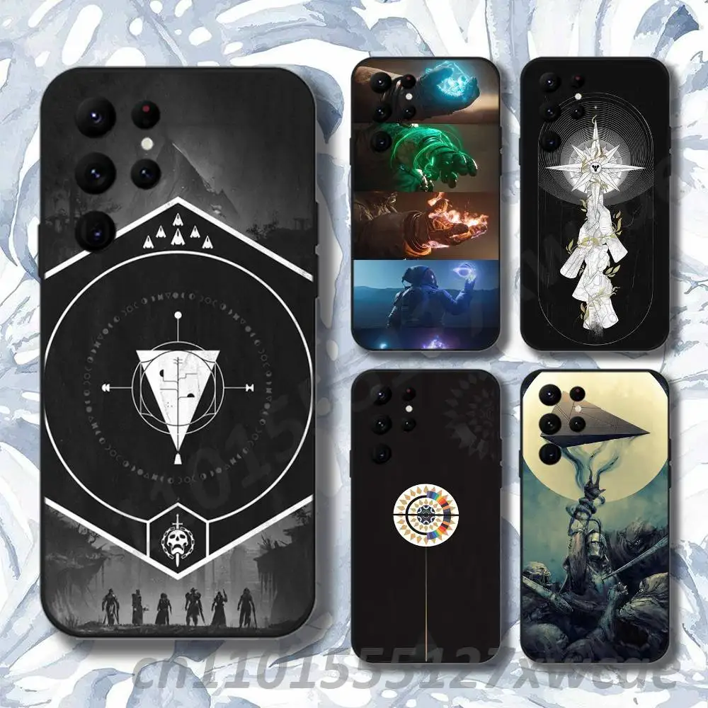 Coque de téléphone de jeu D-Destiny 2, étui en Silicone souple résistant aux chocs pour Samsung S10,S21,FE,S21,S26,S25,S24,S23,Ultra,S9,S22,Plus, noir