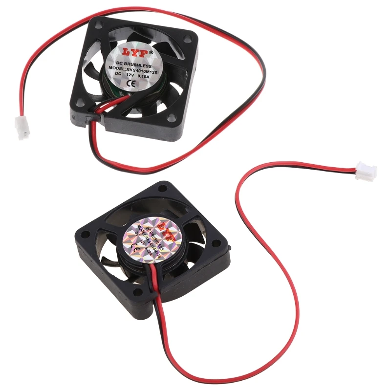 40mm Silent Cooling Fan for DC 12V 2Pin 4010 for DC Brushless Quiet for 3D Printer PC Computer for Case Fan