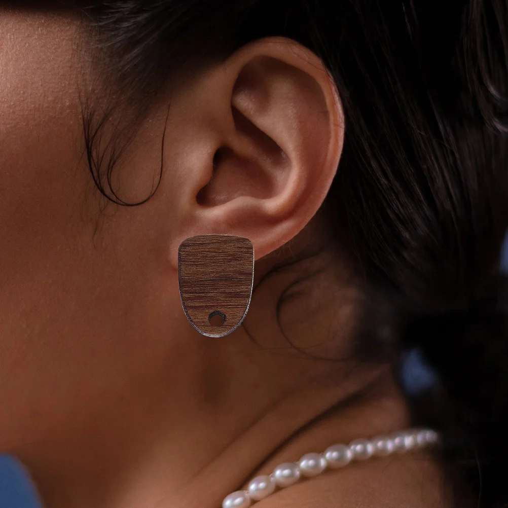 

10Pcs Wood Earring Studs Wooden Earrings Posts for Jewelry Making Earring Findings Supplies Kit Earrings for Jewelry Making
