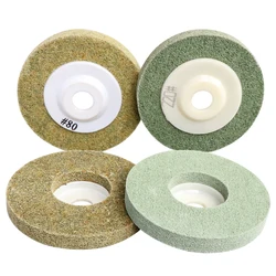 12P Hardness 4inch 100mm Nylon Fiber Polishing Wheel Grinding Pad For Angle Grinder Non Woven Round Sanding Disc