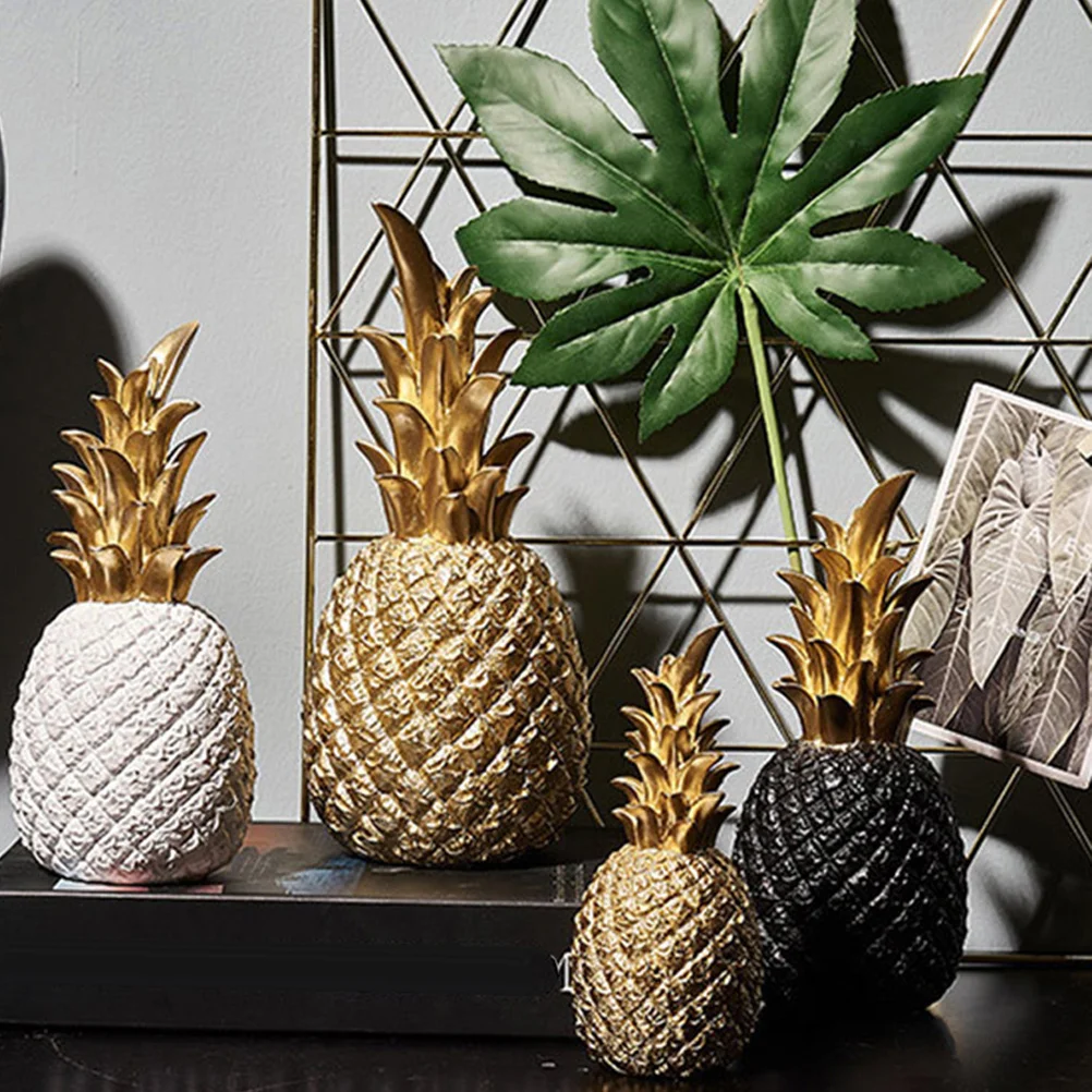

Large Gold Resin Pineapple Farmhouse Style Modern Rustic Decoration Desktop Wedding Reception Shower Gift