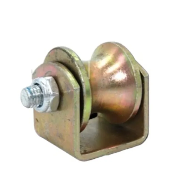 1pcs U-shape Round Steel Pipe U-shaped Track Wheel Double Bearing Sliding Door Grooved Fixed Load Pulley