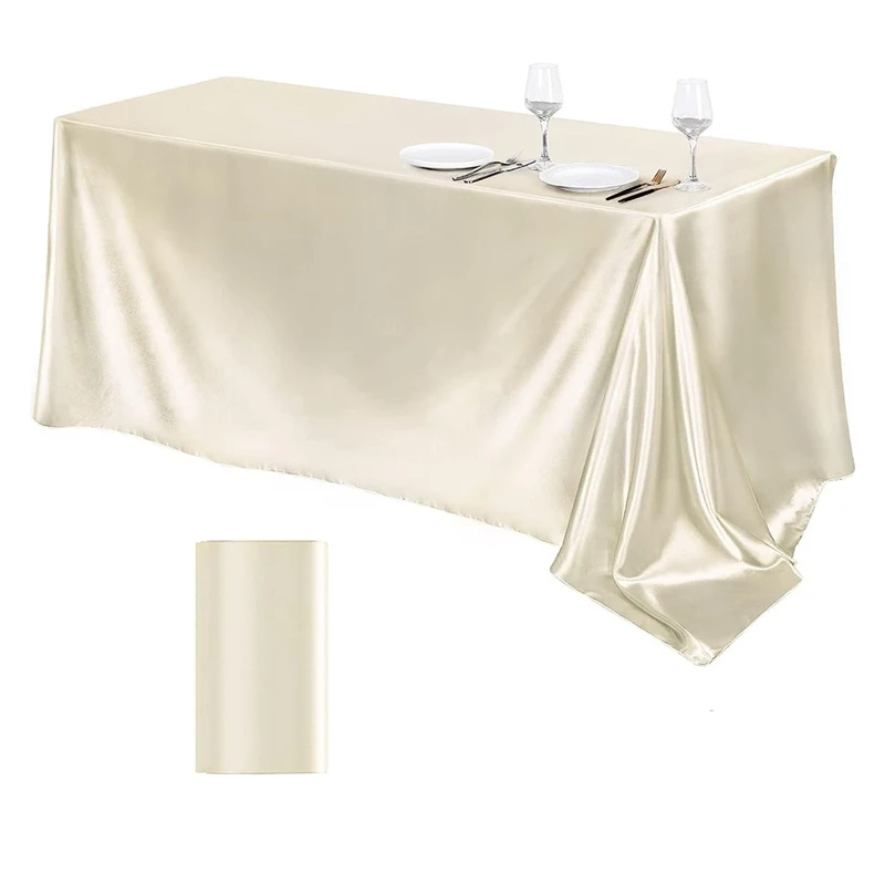 1 PCS High-End Hotel Banquet Wedding Scene Tablecloth Color Ding Tablecloth Beige