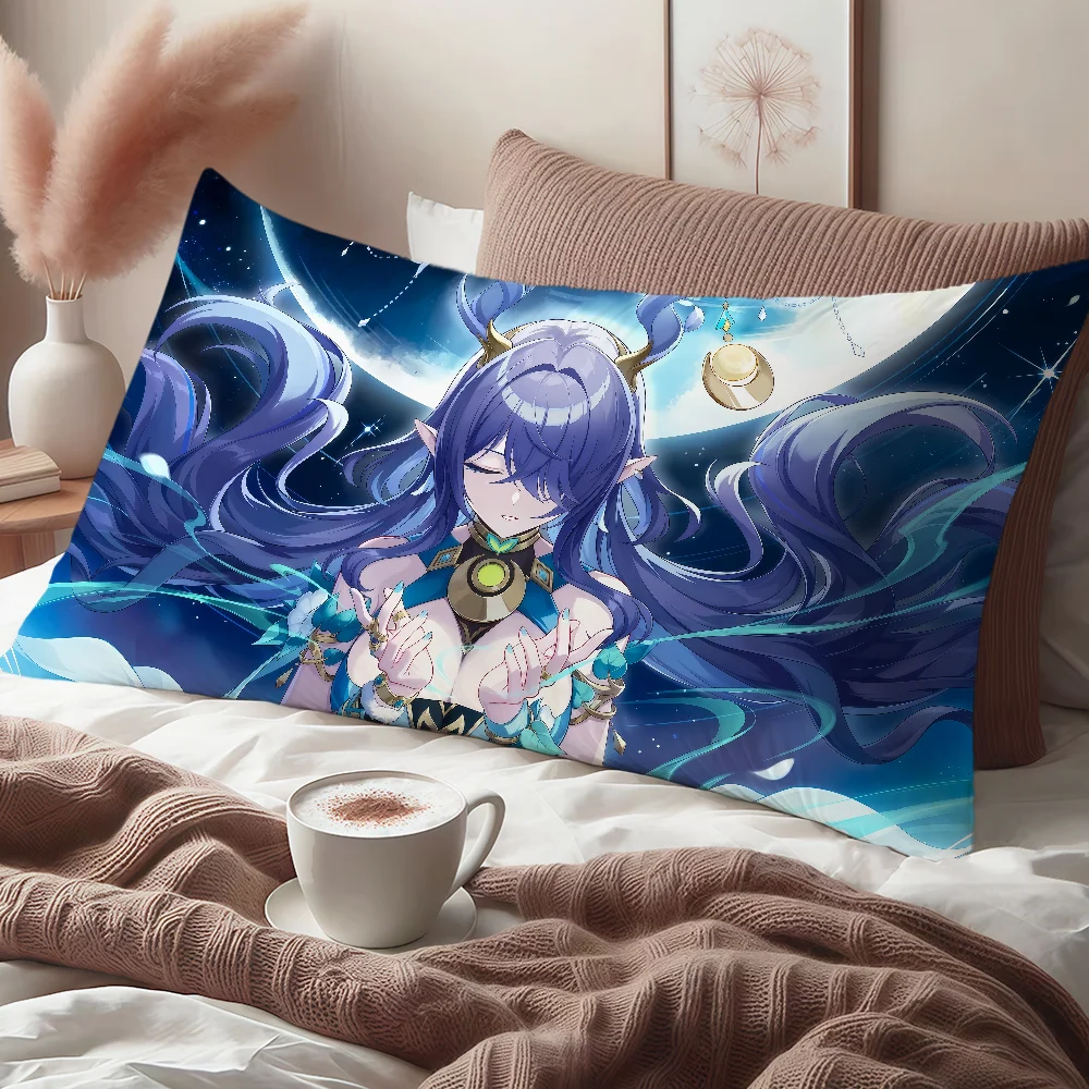 لعبة Lauma Genshin Impact غطاء وسادة جديد fanart غطاء وسادة مستطيل أريكة المنزل غرفة المعيشة مكتب مقهى المخدة