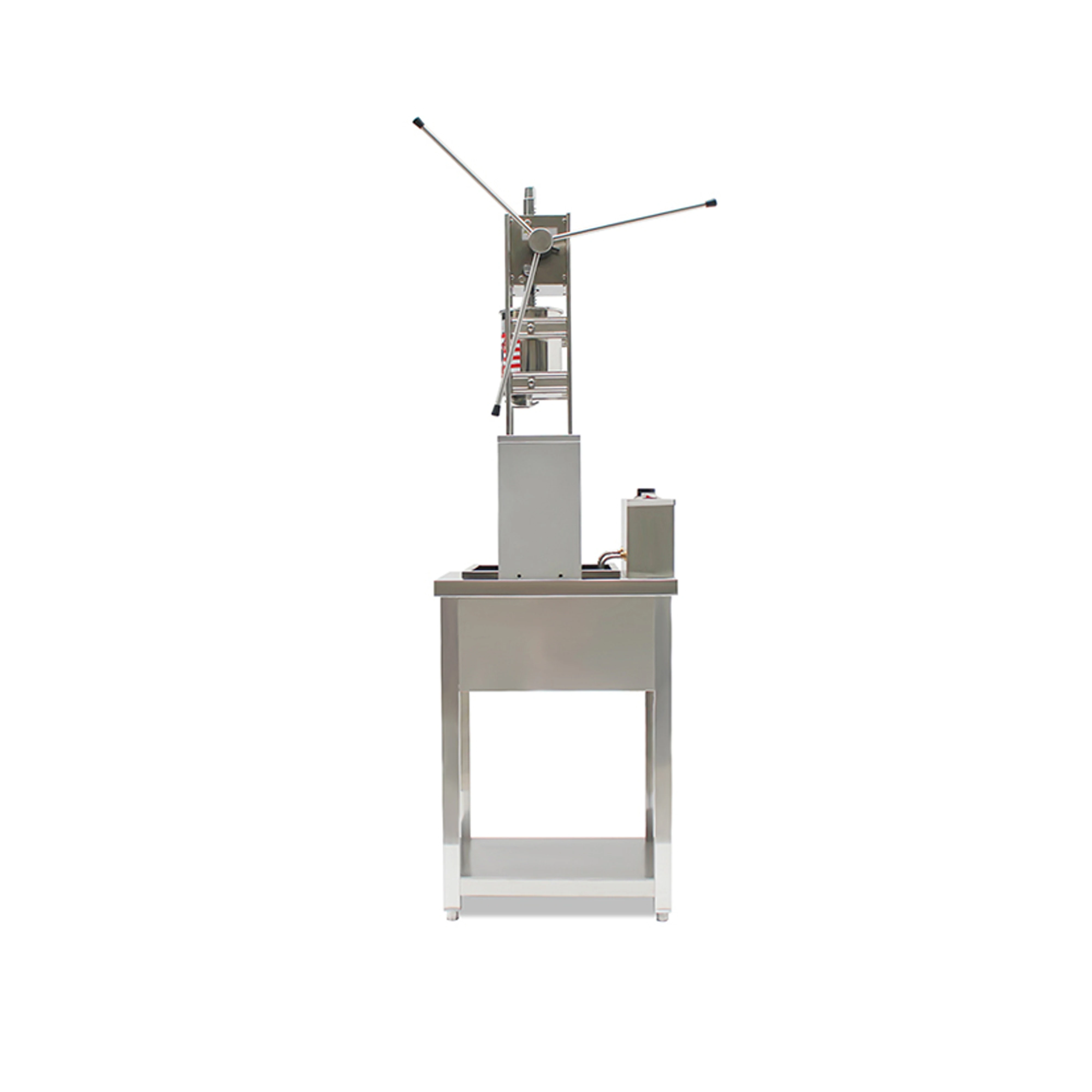 Whole Set Stand Style 5Liter Manual Spain Churros Maker Making Machine With Electric 20 Liter Deep Fryer And 5 Churros Moulds
