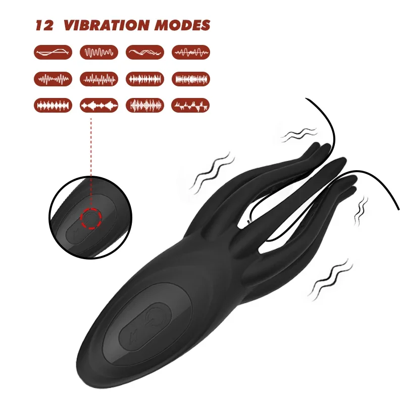 Vibrador de choque eléctrico para adultos, masturbador masculino, entrenador de glande, masaje de pene, Juguetes sexuales, resistencia retardante duradera