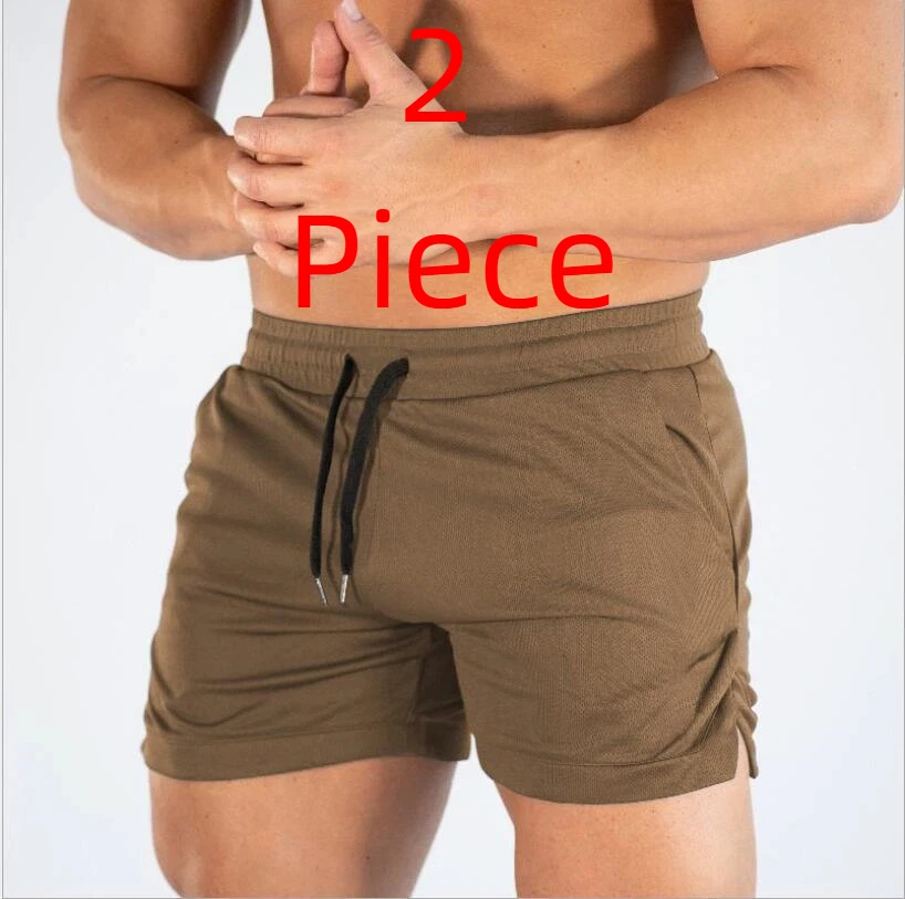 

Мужские спортивные шорты (2 шт.) в европейско-американском стиле, для фитнеса и бега, сетчатые, быстросохнущие, дышащие, облегающие, для тренировок