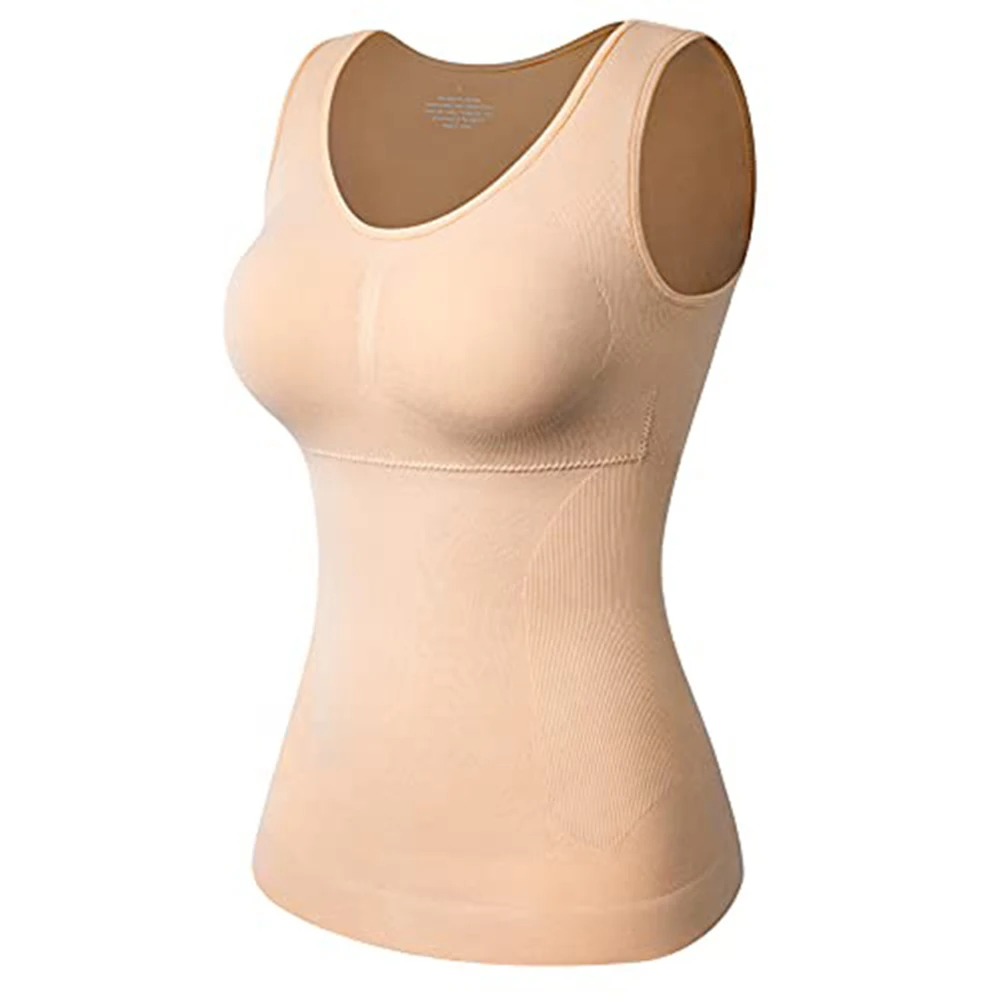 Dames BH Dames Tanktops Hemdje Afneembare bh Vest Plank Brede band Casual Effen Basic Fitnesskleding