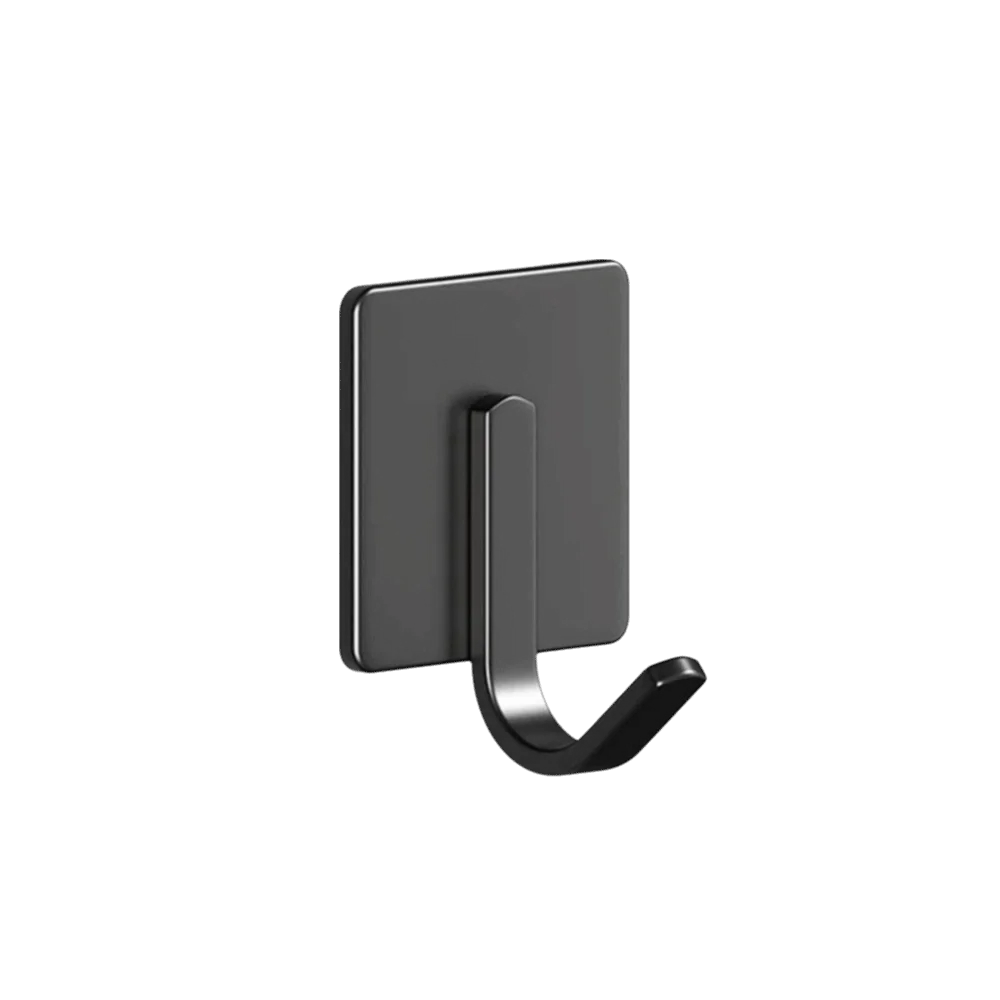 6pcs/set No Drill Stainless Steel Hooks Wall Mounted Waterproof Self Adhesive Hooks Heavy Duty Space Saving Towel Rack Wall Door