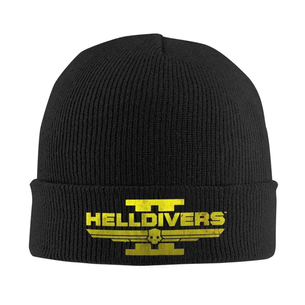 Metal Helldivers 2 Logo Knit Hat Beanies Winter Hats Warm Casual Caps Men Women