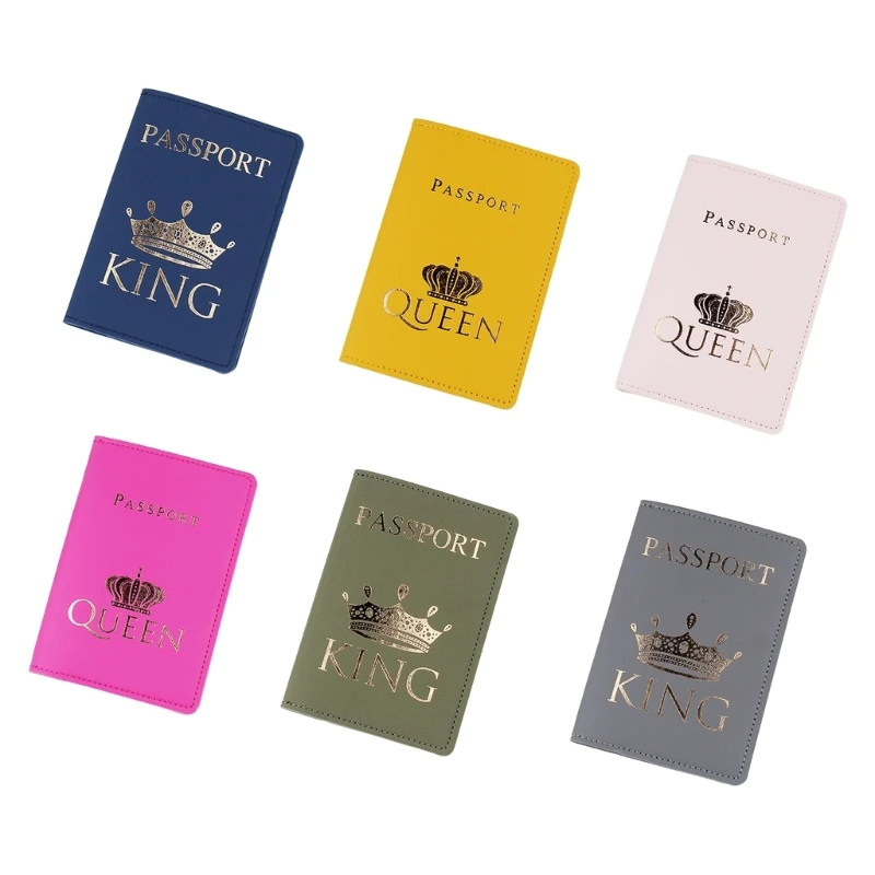 PU Leather Passport Cover Holder for Women Men Lover Couple Travel Fashion Cards Documents Weddings Gift