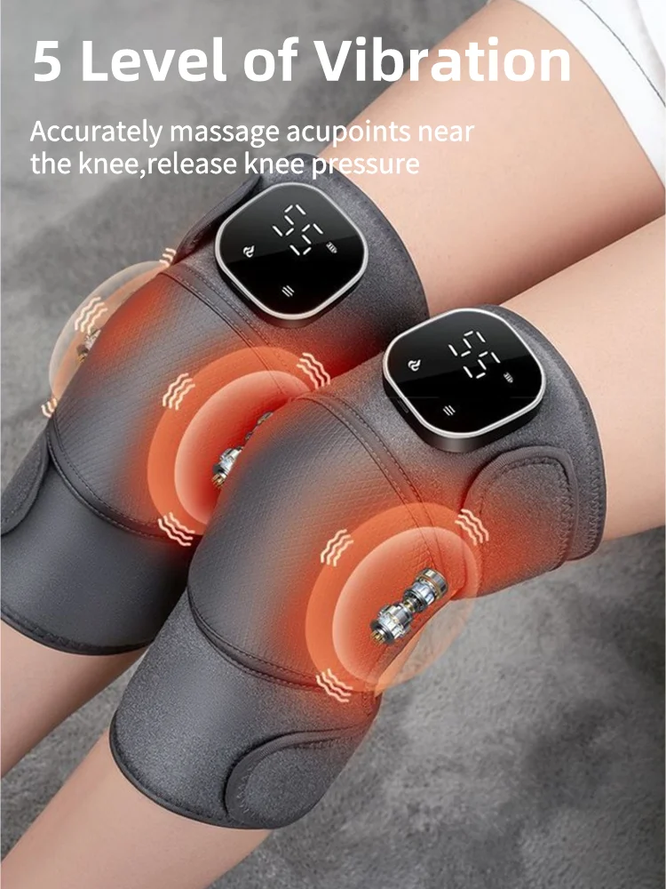 3 IN 1 Multipurpose Electronic Shoulder Elbow Knee Massager Vibration Warmer Wrap Arthritis Leg Joint Hot Compress Best Gift