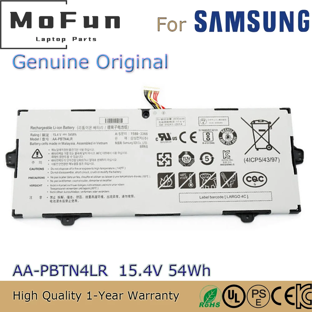 Brand New Original AA-PBTN4LR 15.4V 54Wh Laptop Battery for Samsung 9 Pro NP940X3M NP940X5M NP940X3M-K01US