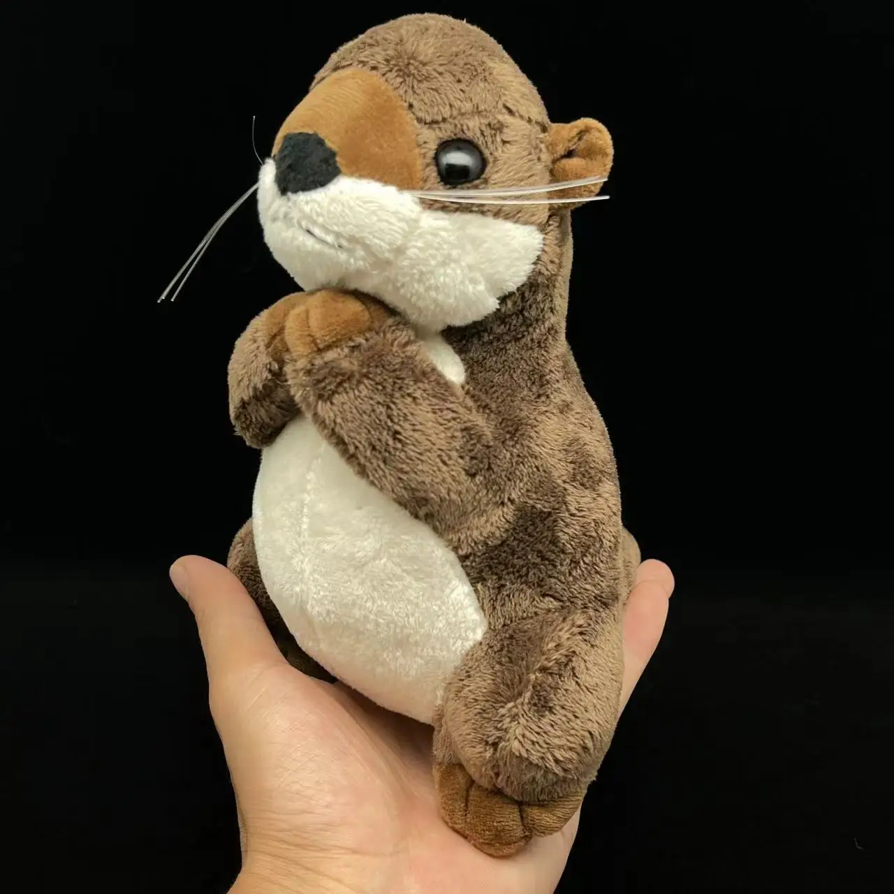19cm Simulation Lovely Praying Otter Plushies Doll Stuffed Soft Animal Reallife Otter Baby Appease Toys Home Decor for Kids Gift