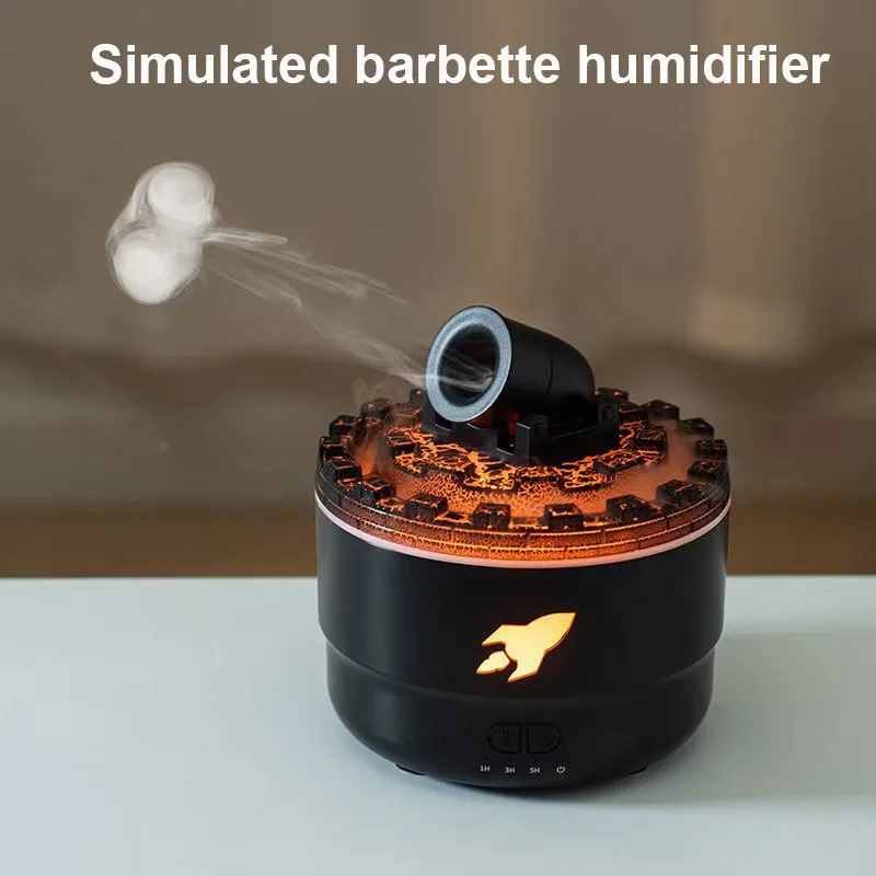 Simulated Barbette Humidifier Aromatherapy Atomizer Machine Compact Volcanic Crack Intelligent Small Household Spray for Bedroom