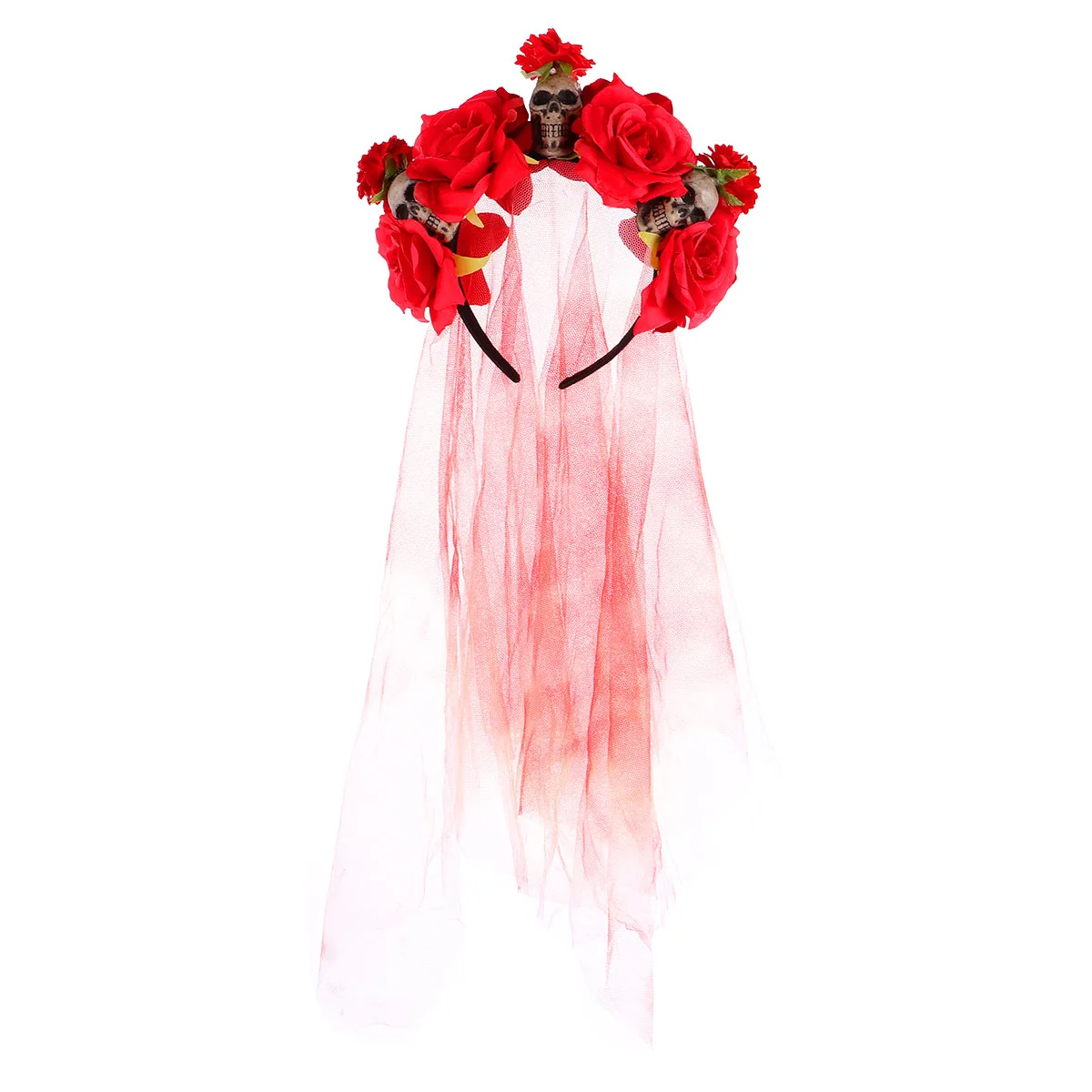 

Chic Halloween Skull Rose Headband Party Costume Decorative Hair Hoop For Women Adults Kids Cosplay Accessories Festive Haunted
