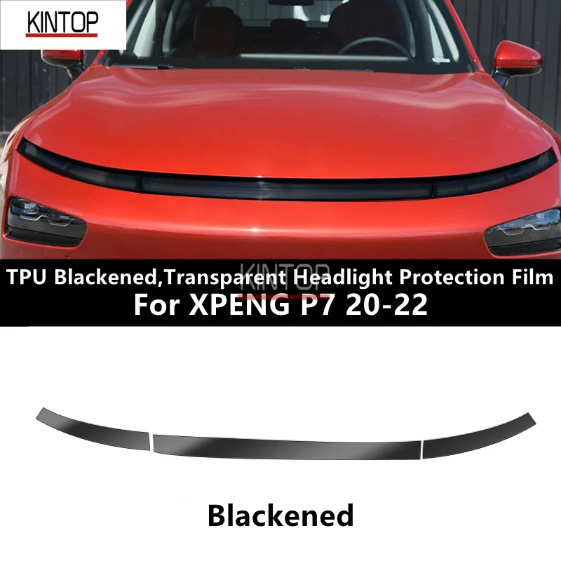 

For XPENG P7 20-22 TPU Blackened,Transparent Headlight Protective Film, Headlight Protection,Film Modification