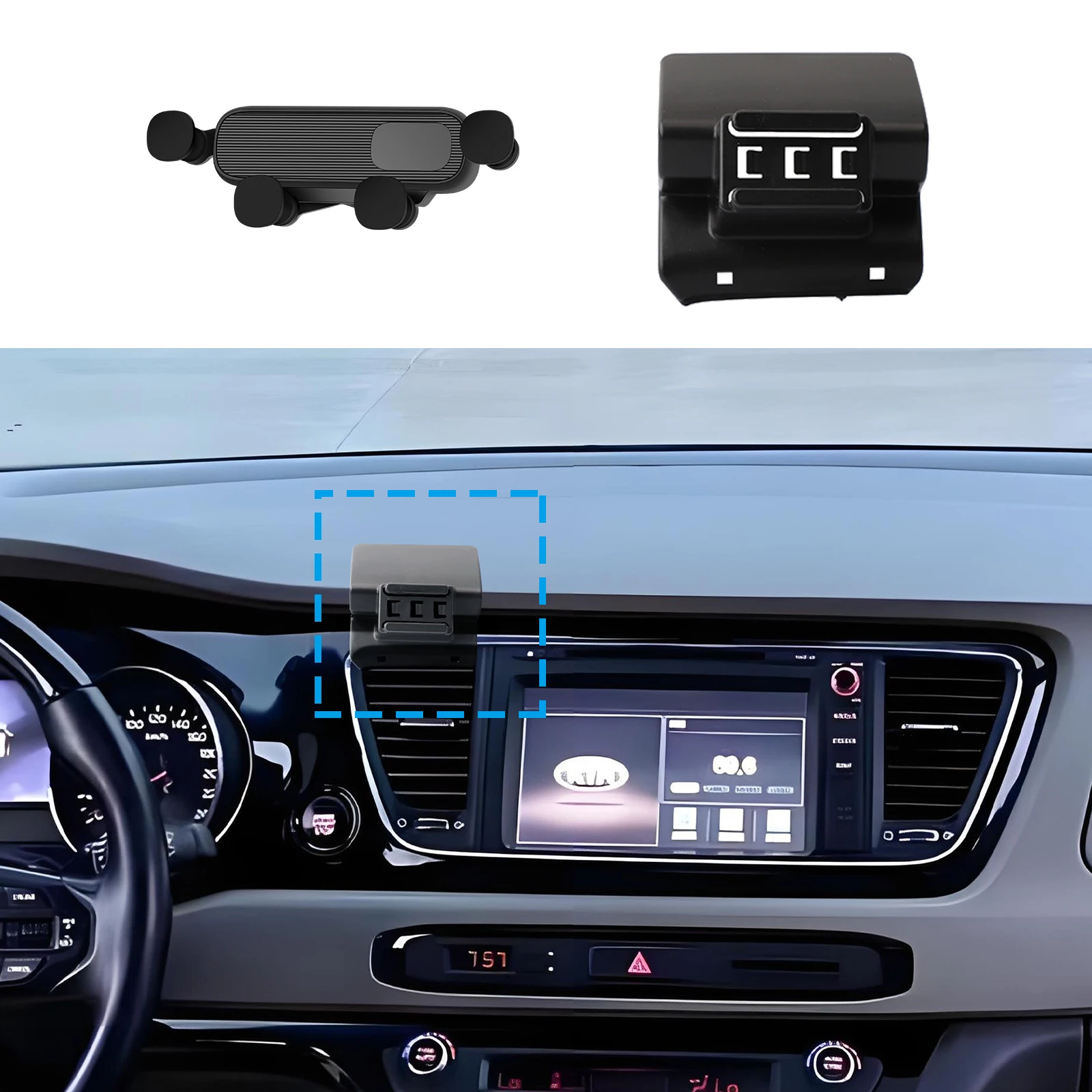 

GPS Bracket Navigation Car Mobile Phone Holde Stand Auto for Kia Grand Carnival Sedona YP 2015 2016 2017 2018 2019 2020
