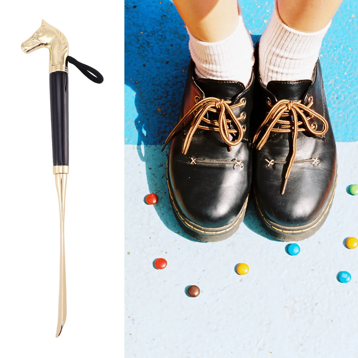 

Набор из 2-х длинных ложек для обуви с конским наконечником, премиум-класса, из дерева и металла, для пожилых людей и беременных женщин, удобные в использовании