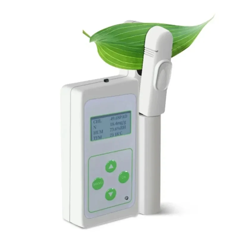 Portable White/Green Plant Chlorophyll Meter Handheld Plant Nutrition Analyzer for Agricultural & Plant Enthusiasts