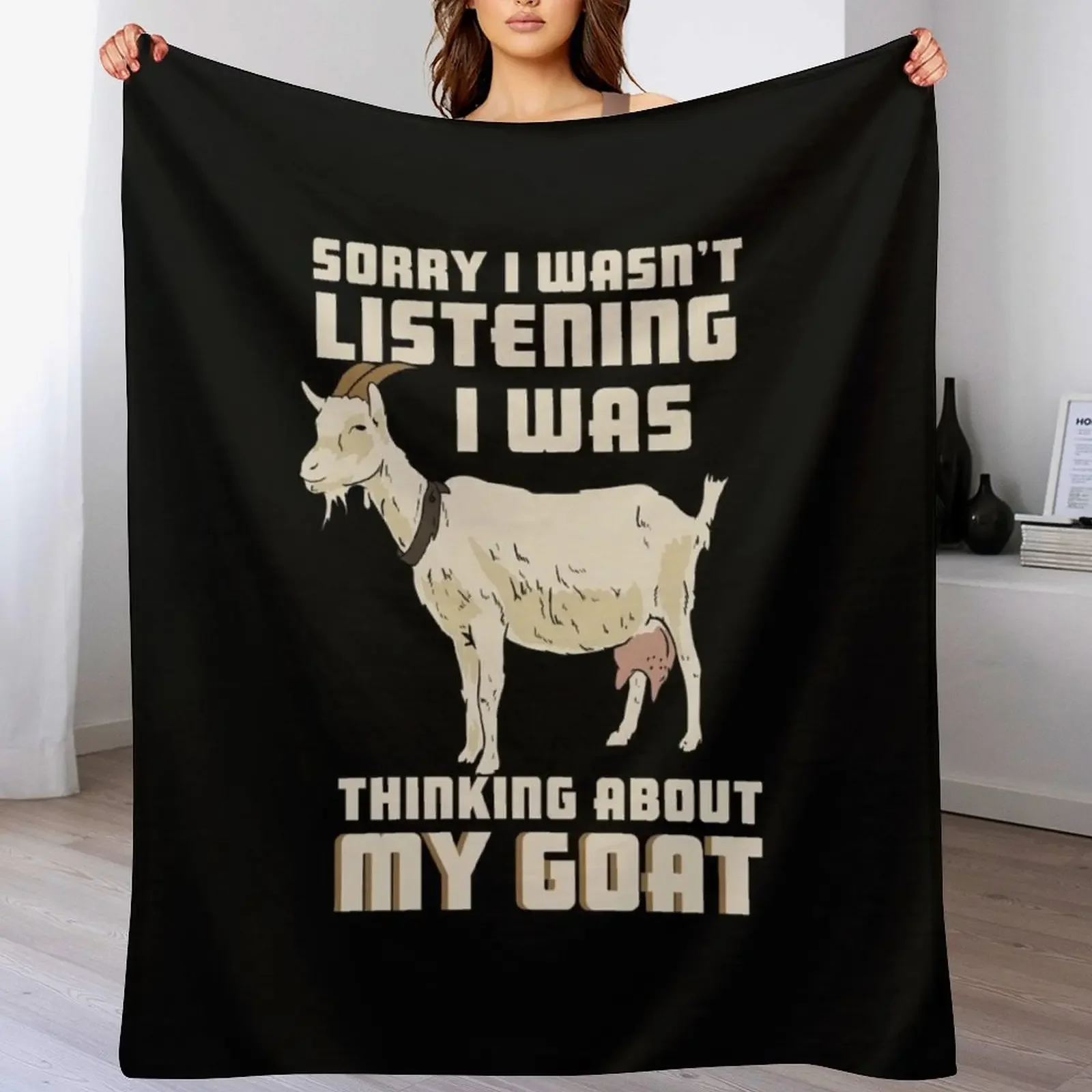 

Goat Lover Throw Blanket Thermals For Travel Personalized Gift cosplay anime halloween Blankets