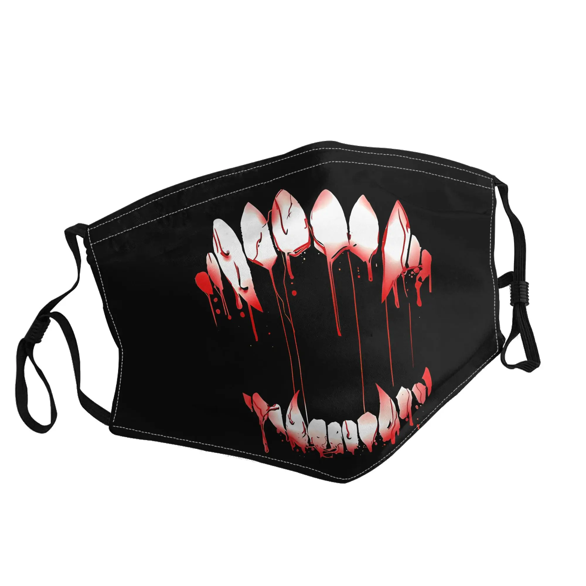 

Monster Open Mouth Teeth With Red Blood Dripping Mask Unisex Outdoor Fashion Printed
